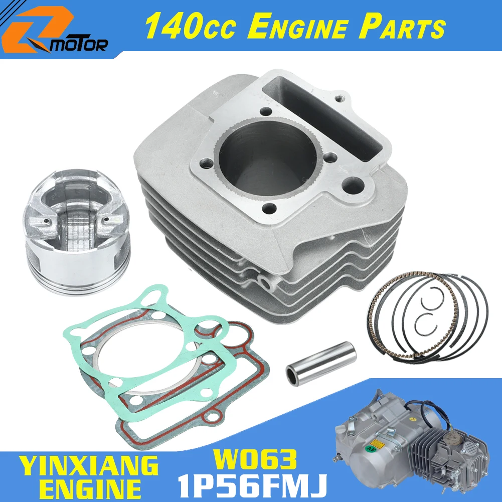 140cc Engine Cylinder Set 56mm Bore Cylinder Piston Ring Gasket For KAYO BSE SSR SDG YX140 YinXiang Dirt Pit Bike Atv Quad Parts