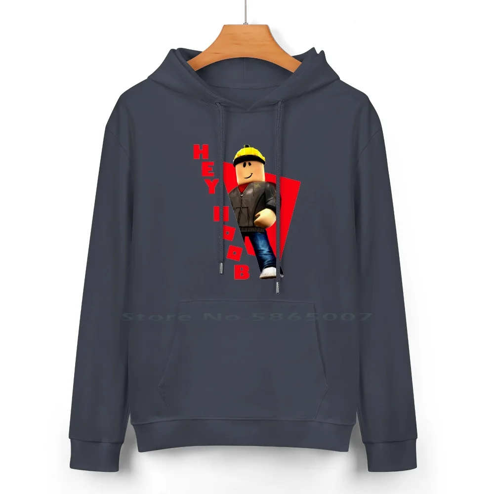 Hey , Noob Pure Cotton Hoodie Sweater 24 Colors Noob Gamer Video Game Piggy Thinknoodles Kids Family Gaming Robux Tycoon