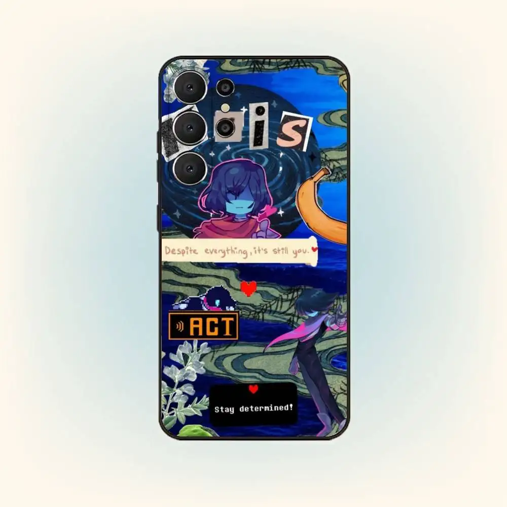 เคสโทรศัพท์ D-Deltarune K-Kris สำหรับ Samsung S 25,24,23,22,30,21,10,9,Ultra,Plus,Lite,FE,4,5 G สีดำ เคสนิ่ม