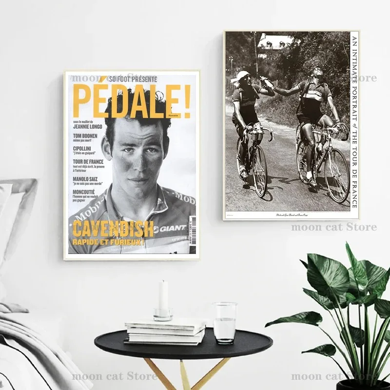 France Cycling Race Poster Black White Vintage Photography Frederico Bahomontes Canvas Painting Bike Wall Pictures Home Decor
