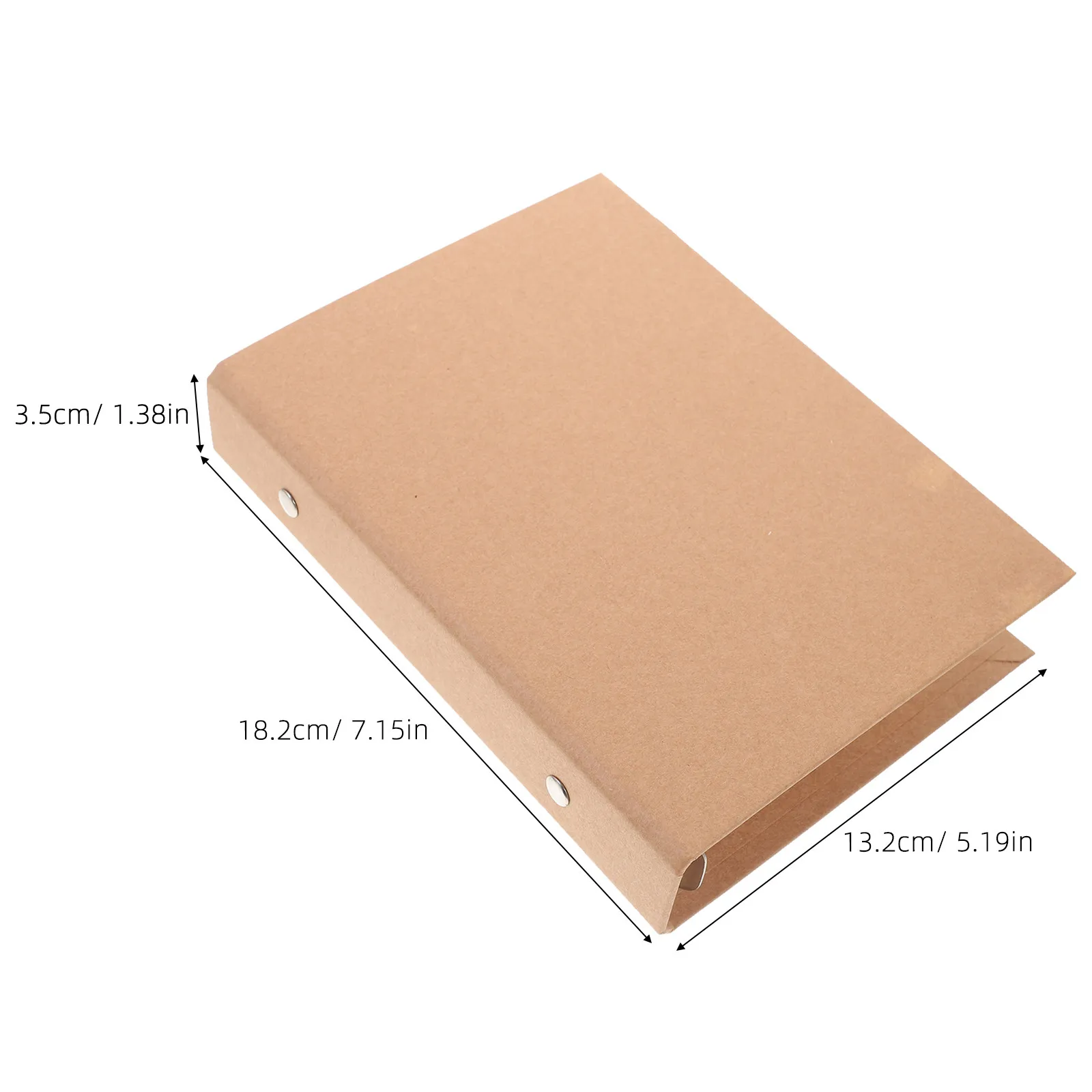 A6 Retro Kraft Paper Loose Leaf Notebook Shell Binder Cover for School Diary Planner Journal Daily Use Notebook Binder Cover