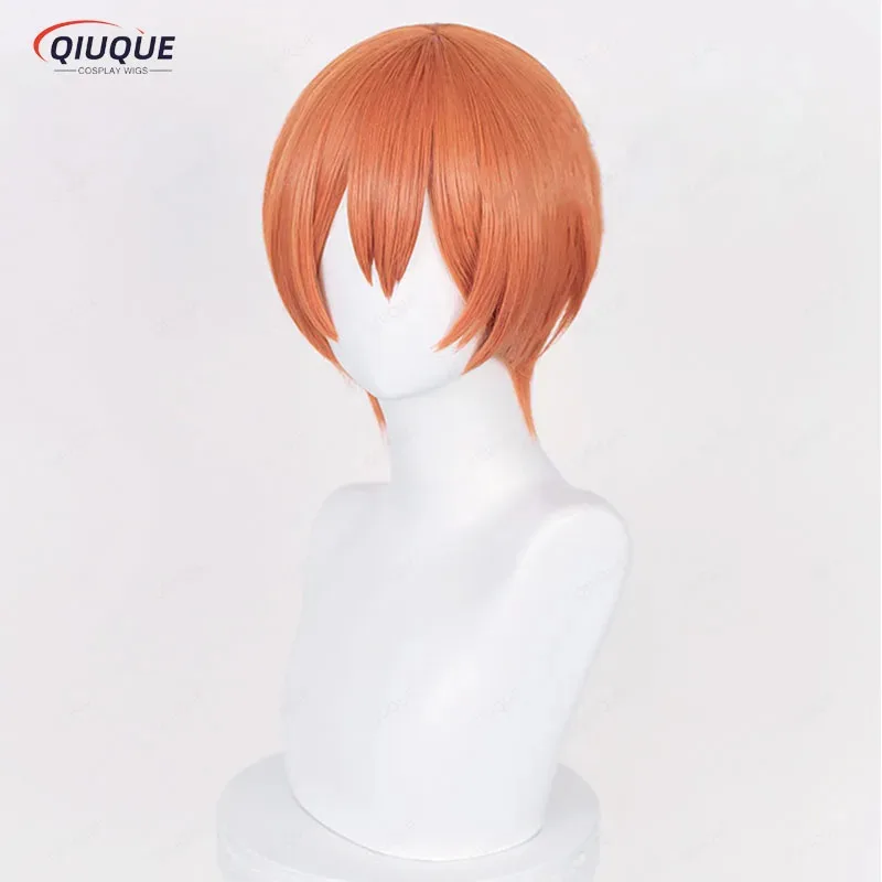 

2025 yiyi High Quality Anime LoveLive! Love Live Hoshizora Rin Cosplay Short Orange Heat Resistant Synthetic Hair Wigs + Wig