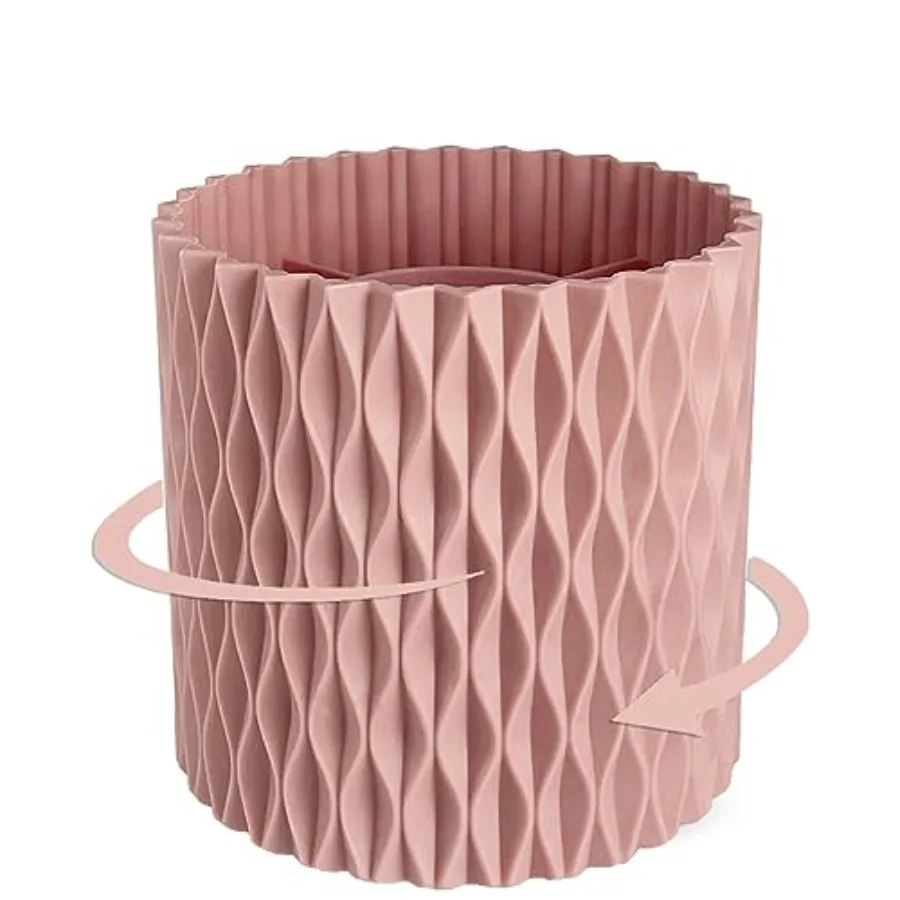 

Rotating Pencil Holder for Desk, 5 Slots Unique Organizer Easthetic Desktop Supplies and Accessories for Women Girls, Pen Cup C