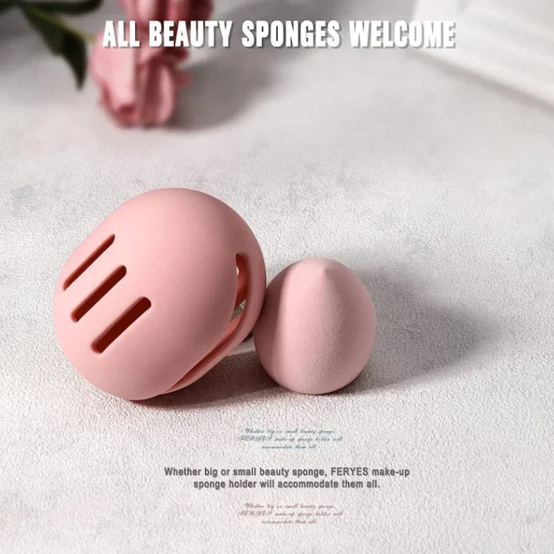 1PC Makeup Sponge Holder eco-friendly Silicone Multi-hole Beauty Sponge Storage Case Travel Protable Cosmetic Puff Holder Box