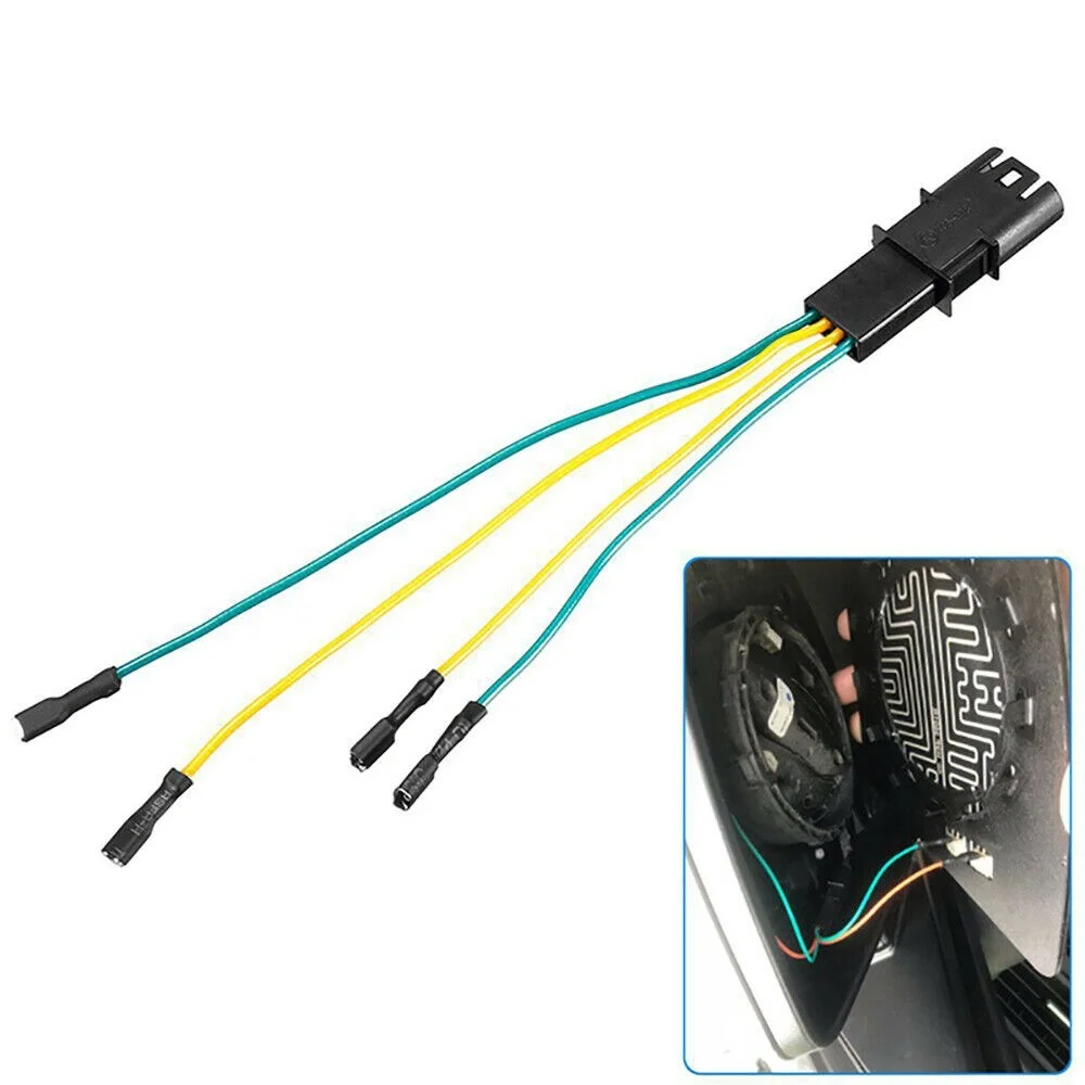 2pcs 4Pins Side Mirror Heating Function Connector Cable Wire For BMW E90 F10 X5 X6