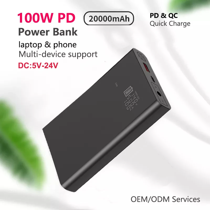 DC CPAP Power bank 5V 9V 12V 15V 16.V 16.5V 18V 19V 19.5V 20V 24V 5A PD100W Batteria 20000mah Per Router Del Computer Portatile Modem CPAP