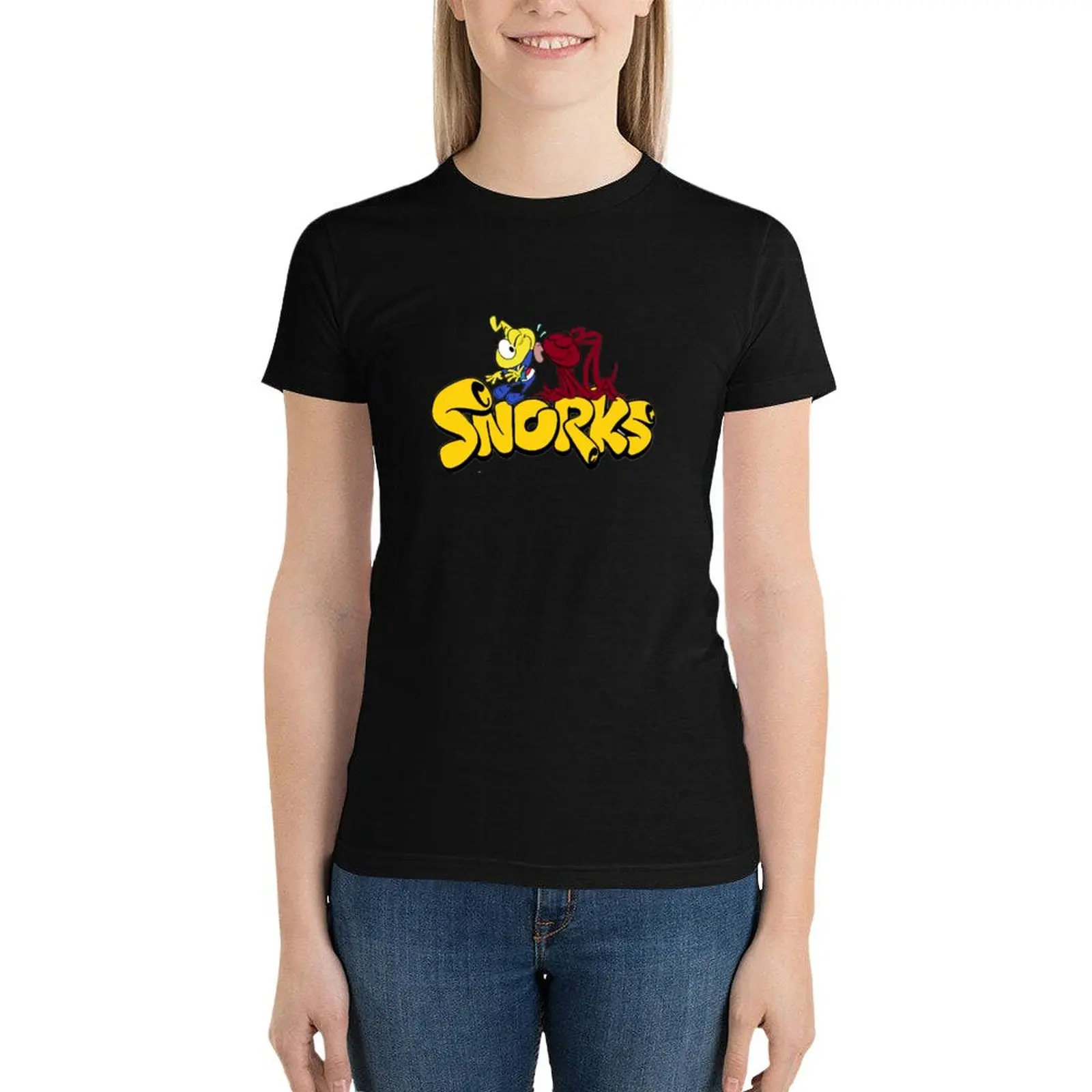 Snorks Logo with Occy and Allstar Seaworthy - ORIGINAL DRAWN by SillyFun.redbubble.com T-Shirt sublime summer clothes for Women