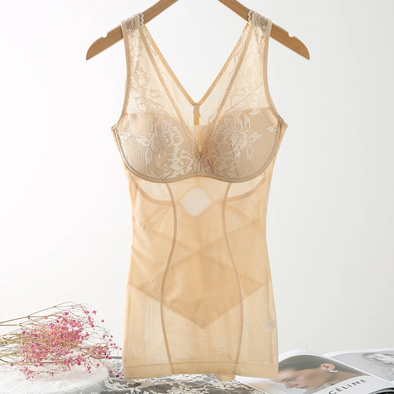 Women\'s One Piece Shapewear With Bra There Are wire free Body Shaper Slimming Clothes