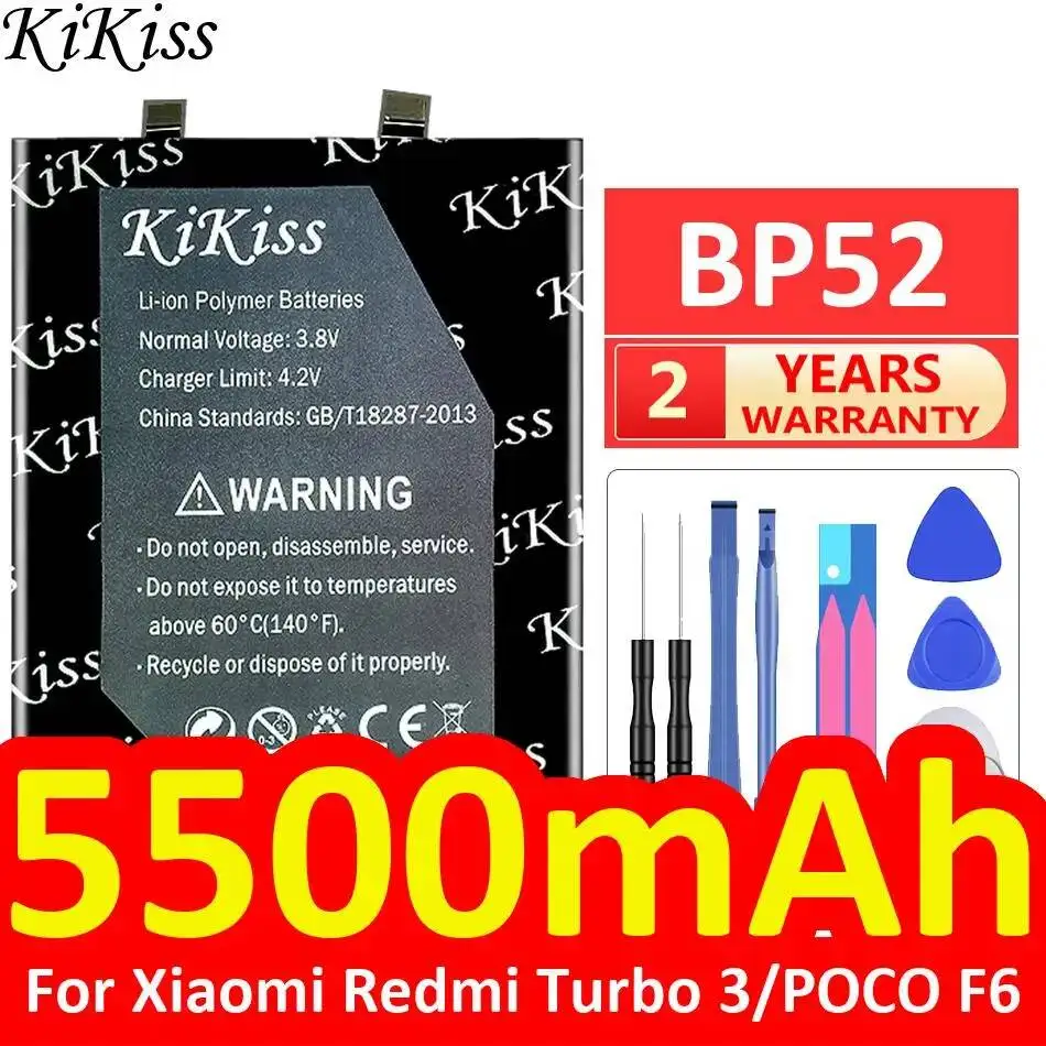 

Аккумулятор для мобильного телефона BP52 5500 мАч, премиум-класс, замена для Xiaomi Redmi Turbo 3 Poco F6
