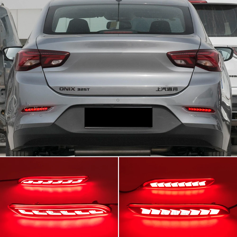 Car Led Rear Bumper Reflector light For Chevrolet Cavalier 2019 2020 2021 2022 2023  Flowing Turn Signal Braking Driving Lamp