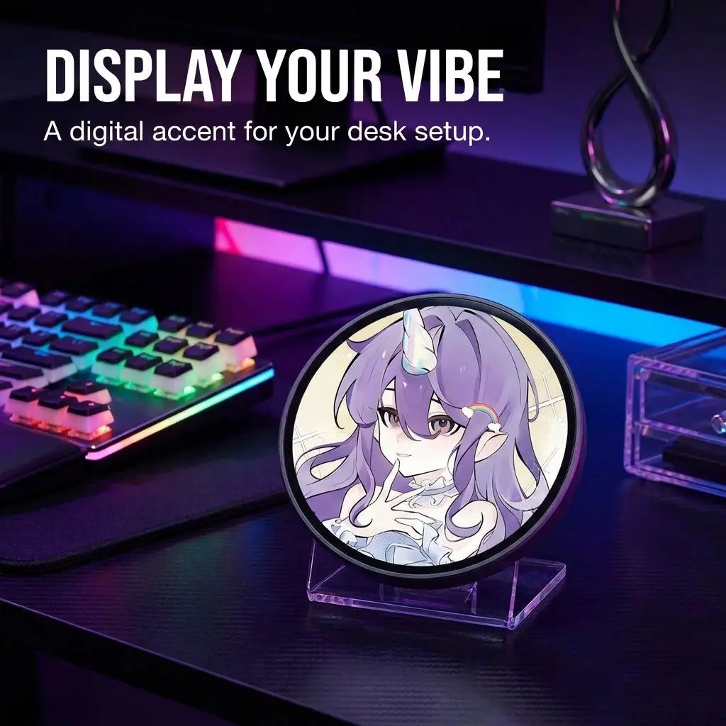 MRSVI Dynamic Electronic Badge Display Pin Touch Screen Anime E-Badge For Game Peripherals Excellent Fans Friends Birthday Gift
