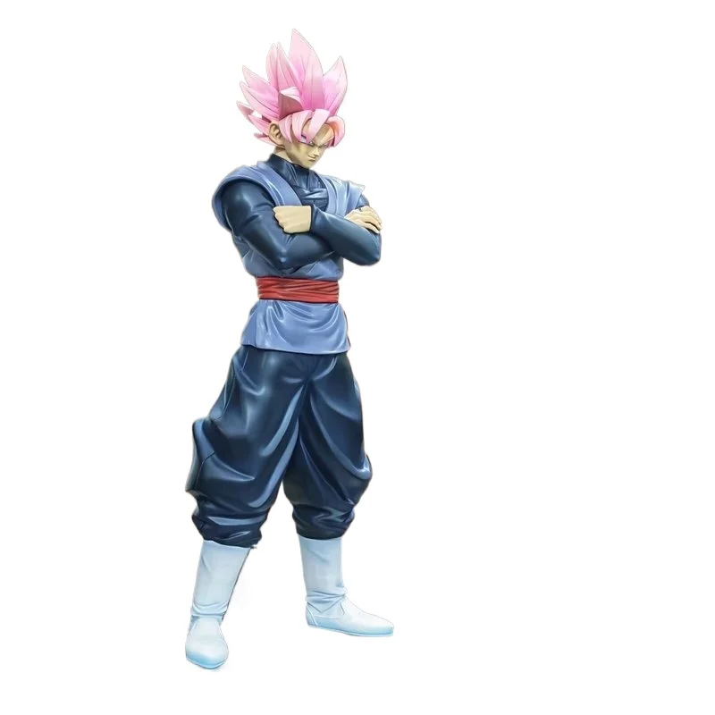 Hot Dragon Ball Black Goku Holds His Chest Pink And Black Wukong Articulated Action Figure Collectible Model Decoration Toy view 6