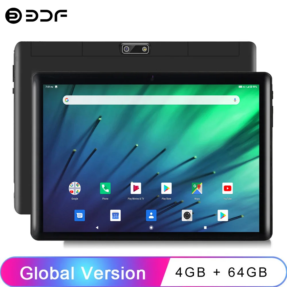 New 10.1 Inch Android Tablets Google 3G Phone Call Octa Core 4GB RAM 64GB ROM Android 11 Dual SIM WiFi Bluetooth Tablet PC