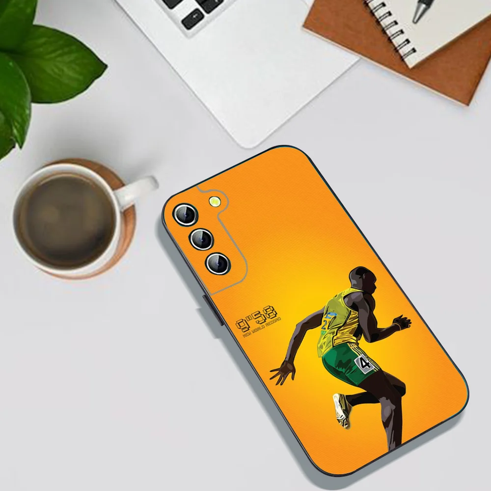 Usain B-Bolt Phone Case For Samsung Galaxy A52 A12 A51 S21 Edge S22ULTRA S23 S20LITE Plus Ultra Black Cover