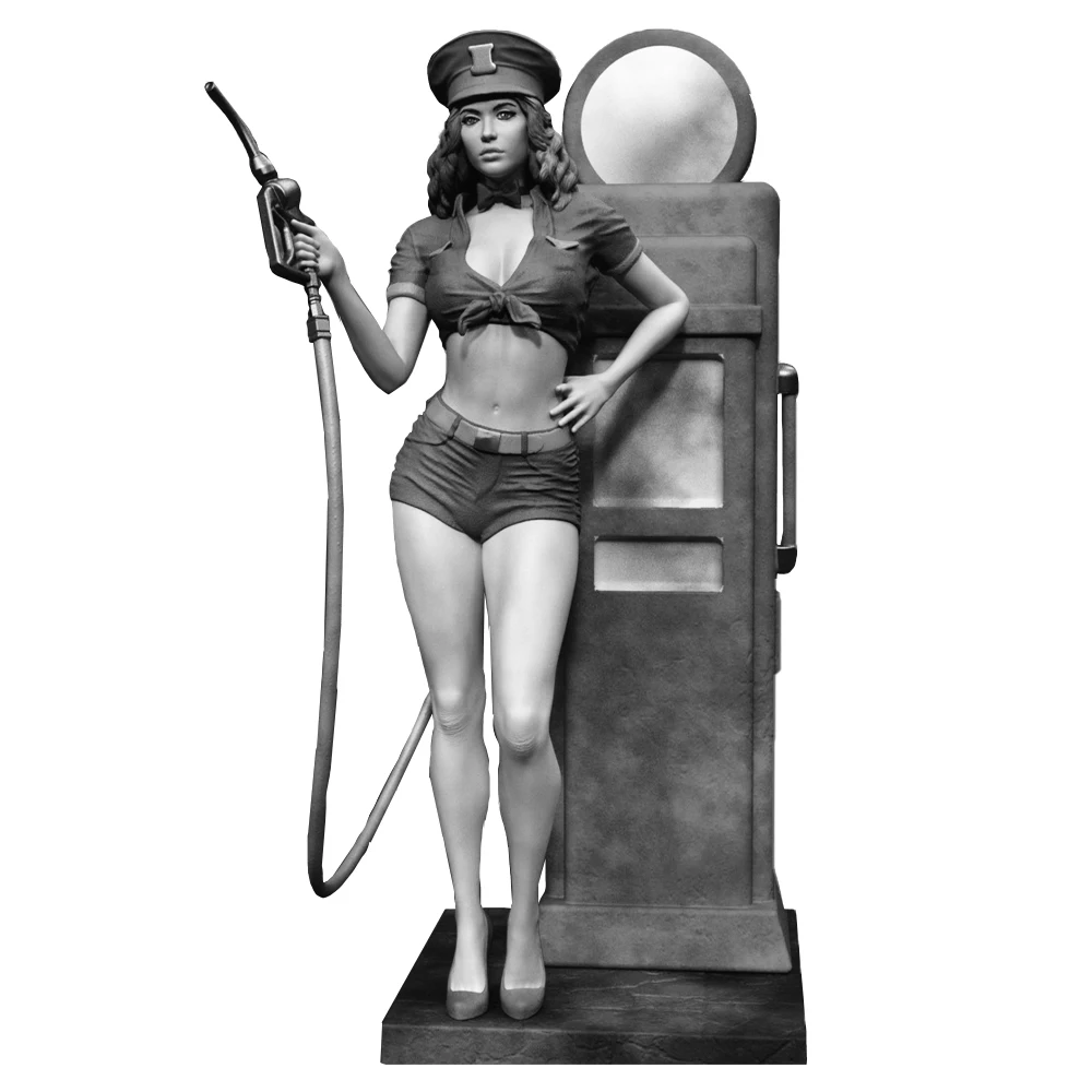 1/18 Retro Pin-Up Miniaturen Beeldjes |   Hoge detail 3D-printharskit |   Ongeverfd vintage verzamelobject A977