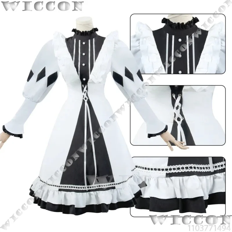 

Asahina Mafuyu Game Project Sekai Colorful Stage Mfy Cosplay Costume Wig White Dress Lolita Girl Women Suit Full Setk;3,c'5.b;8'