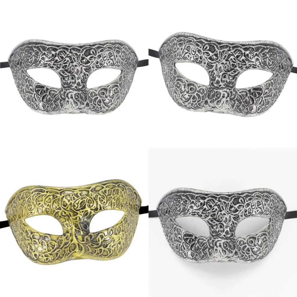 

39BB Masquerades Masks Venetians Party Mask Antique Mardi Gras Mask with Adjustable Straps Men's Carnivals Prom Mask Gifts
