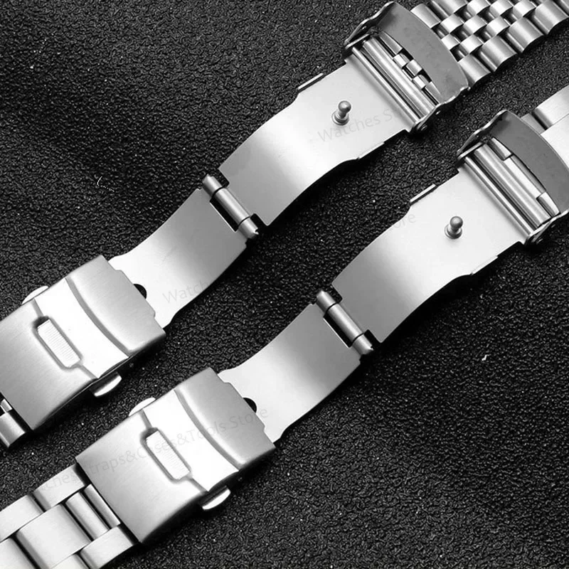 22mm Diving Steel Metal Straps For Casio for Duro MDV107 MDV106 Watch Wristbands Bracelet Stainless Steel Watchband Replacement