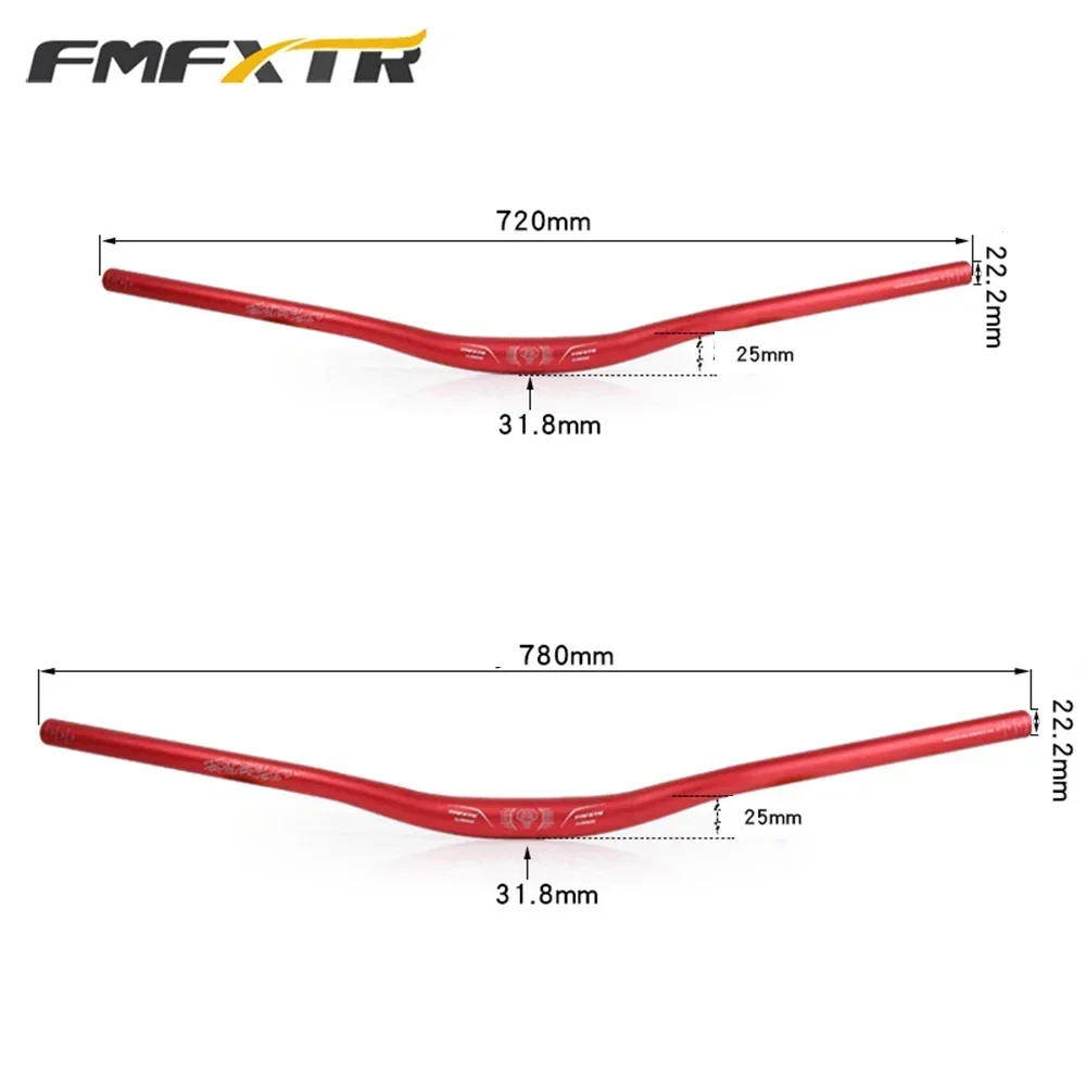 FMFXTR Aluminum Alloy Bicycle Handlebar 31.8*780/720mm MTB Handlebar Riser Mountain Bike Handle Bar Cycling Handle Bar Bike Part