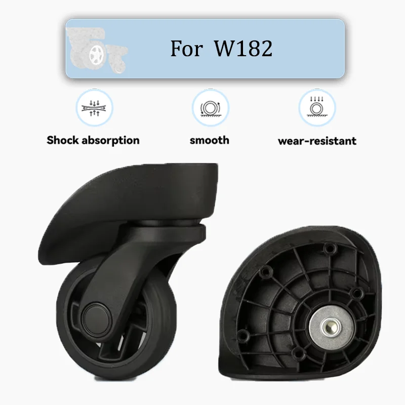 For W182 Ultra-Quiet Luggage Wheels Replacement Parts 360° Wear-Resistant & Pressure-Resistant Silent Swivel Casters