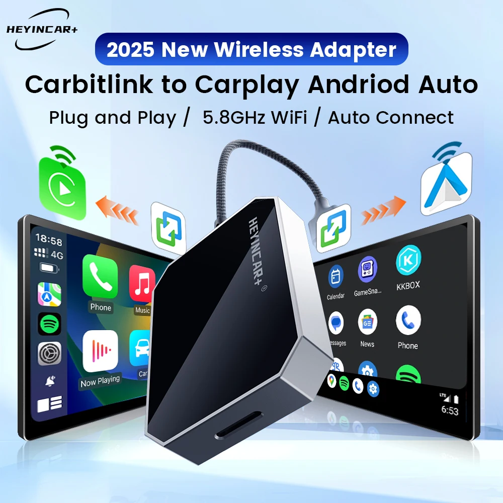 

2025 HEYINCAR For Jetour X70 X90 X95 Dashing GAC GS8 GS4 Carbitlink Easy Connection to Wireless CarPlay Android Auto Adapter