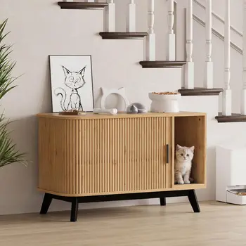 Hidden Cat Litter Box Cabinet 1