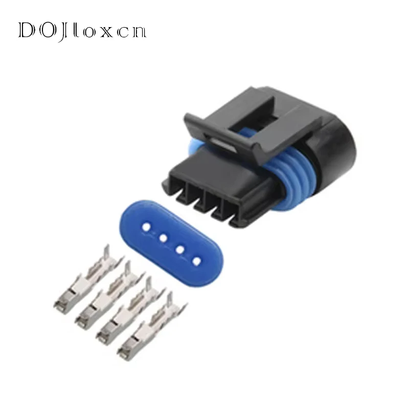 1/5/10/20/50 Sets 4 Pin Waterproof Automotive Connector Socket Intake Pressure Sensor For BUICK Motorcycle Car Marine 12162190