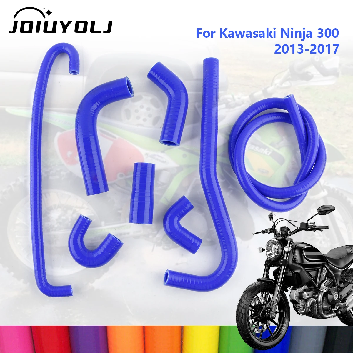 

For 2013 2014 2015 2016 2017 Kawasaki Ninja 300 EX300A Air coolant silicone hose kit