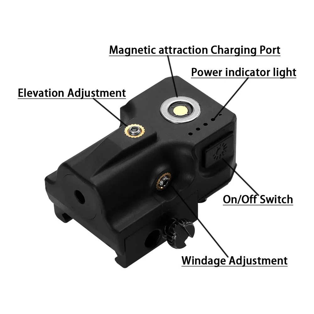 

Rechargeable Tactical Flashlight Rail Aiming Lazer Pointer Red Green Blue Sight Pointer Airsoft Power Pistol Light for 20mm Rail