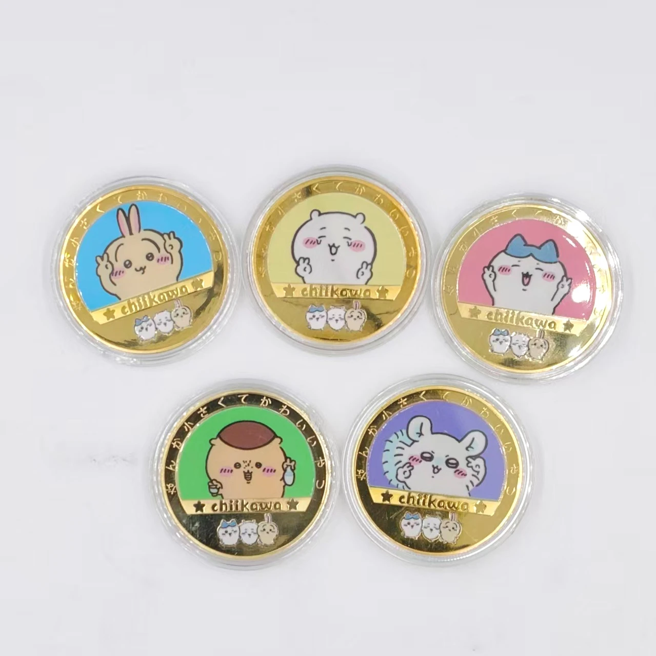 

Золотая монета Chiikawa, модная трендовая подарочная коллекция, памятная монета на складе, милый подарок, декоративные кусочки Nagano, Усаги Монаonga