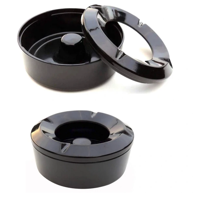 Portable Plastic Round Ashtray Ash Tray Holder Smoking Accessories Drop Shipping