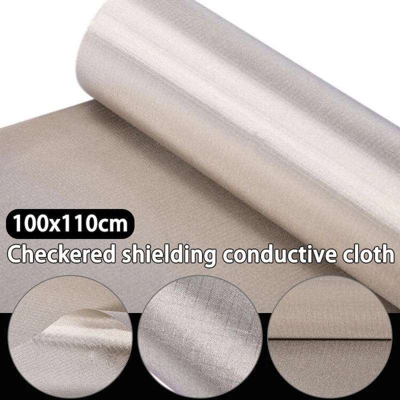 1 Meter Anti Radiation Conductive Fabric RFID Shielding Electromagnetic Signal Anti-interference Fabric Sewing Material