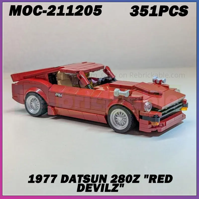 

351 шт. MOC-211205 спортивный автомобиль красный модель автомобиля строительные блоки DIY автомобиль скорость чемпион гонщик кирпичи игрушка подарок на день рождения для мальчиков