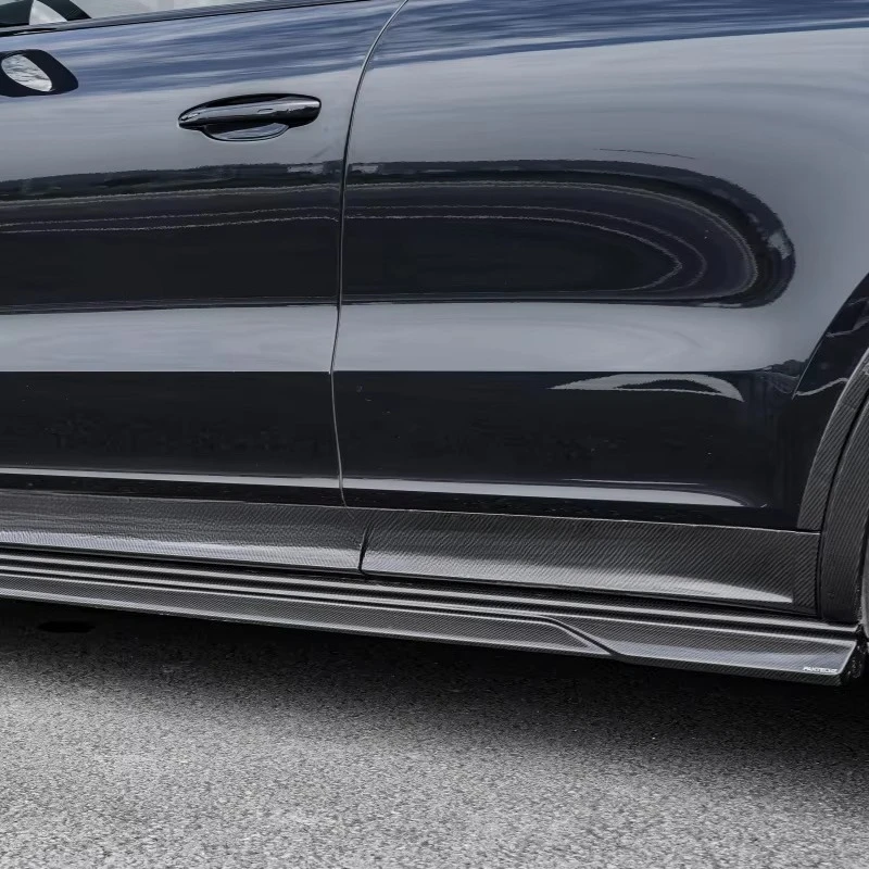 For High Quality air Turbulence Dry Carbon Fiber Side Skirt Body Kit Upgrade PK Style Side Edge air Kit 4