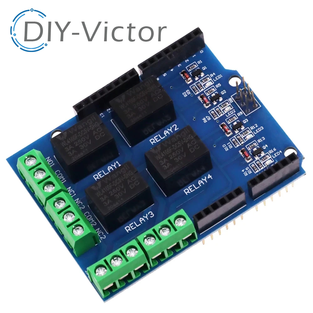 5V 4 Channel Relay Shield Module for Arduino UNO R3 Mega2560 Electronic 4 Way Four Channel Relay Control Expansion Board