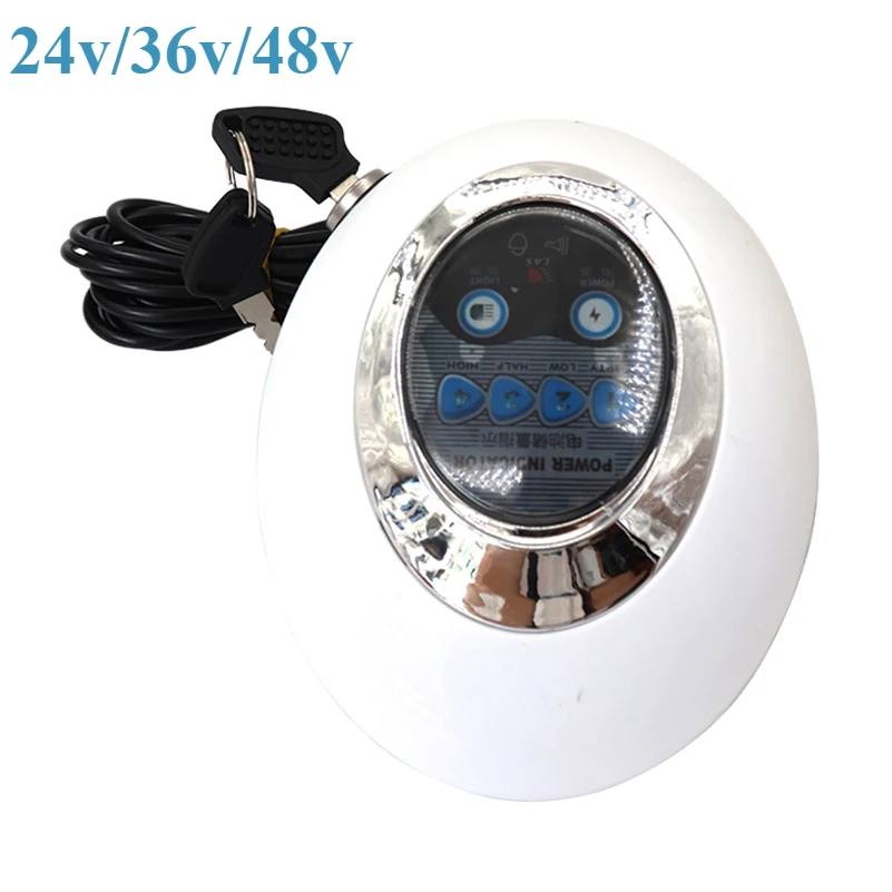 24V36V48V Power Display Headlight Instrument Three In One  With Key Lock For Small Dolphin electric scooter Parts