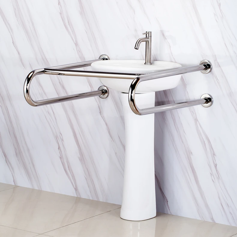 المسنين المعاقين الحائط الحمام دعم المرحاض درابزين السلامة الفولاذ المقاوم للصدأ درابزين المعاقين #2