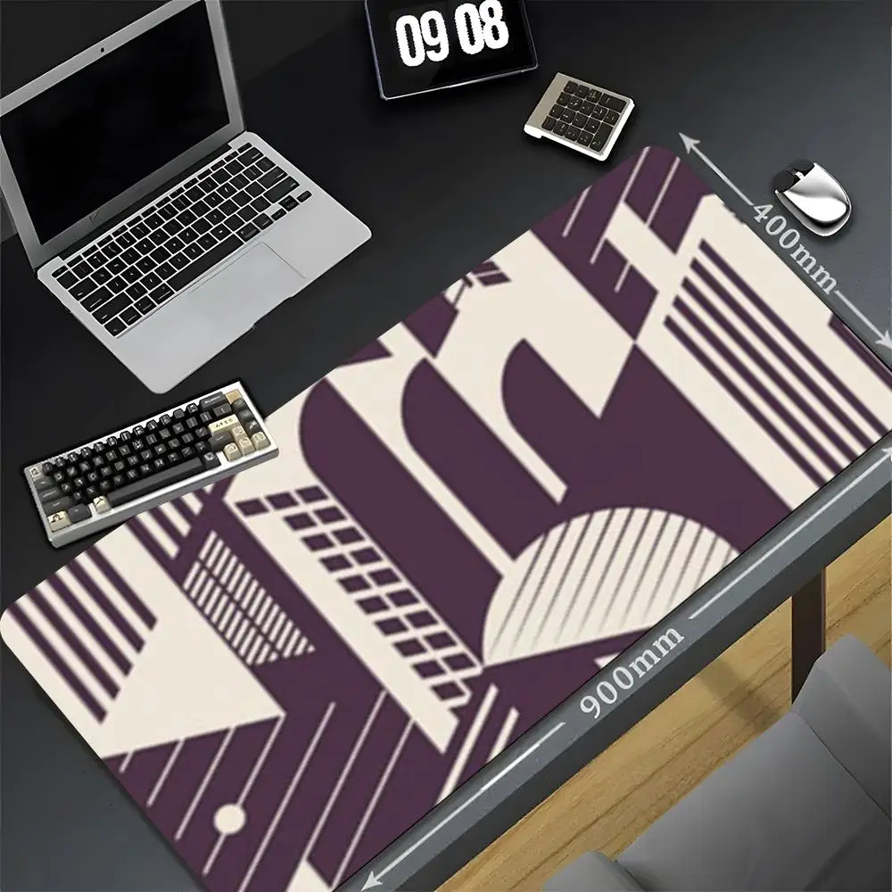 Bauhaus Exhibition Art Mouse Pad 90x40 Comic cm Kawaii Desk Mat Xxl Pc Gamer Gaming Computer Offices Mousepad Keyboard