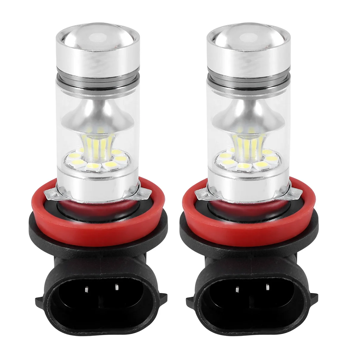 2X H8 H11 H16 6000K White 100W High Power LED Fog Light Driving Bulb DRL