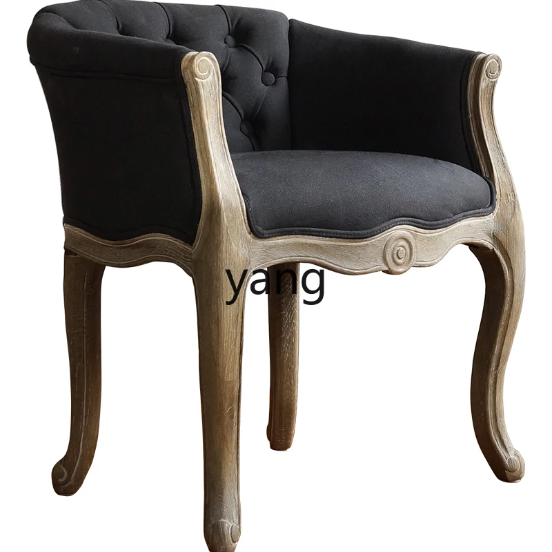 Yjq Sofa Slipcover Art Sofa Pull Buckle Sofa European Style Fabric Leisure Chair Cosmetic Chair