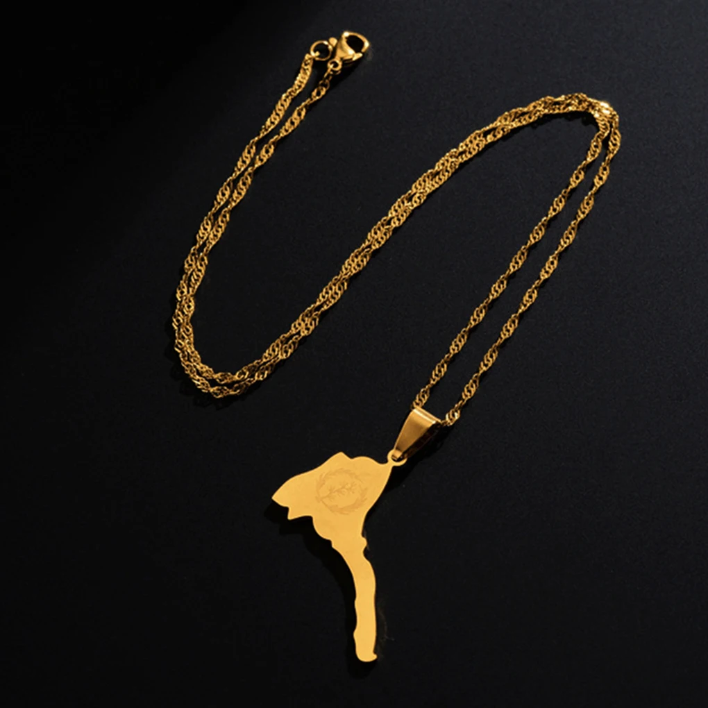 Eritrea Map Pendant Necklace Must-Have For Eritrean Jewelry Lovers Suitable For All Ages Necklaces