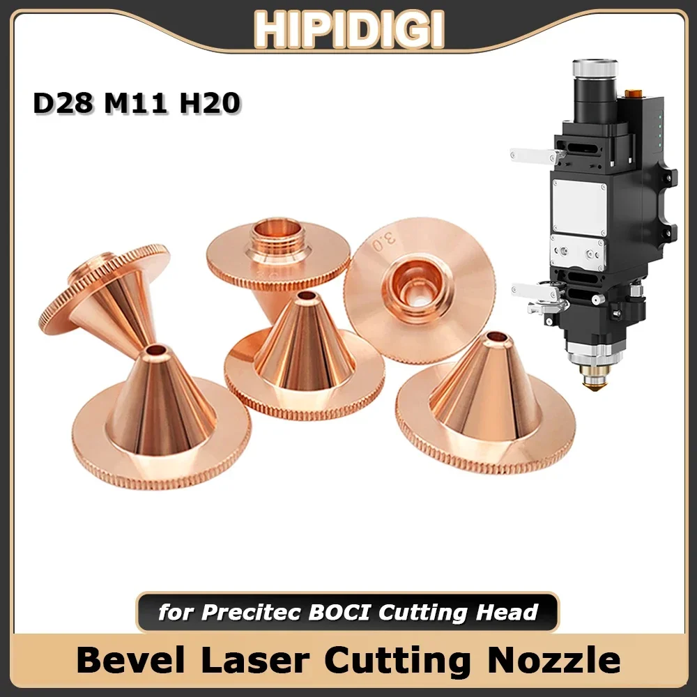 

3D Bevel Laser Cutting Nozzle D28 M11 H20 Caliber 1.4 1.8 2.0 2.5 3.0 High Speed for Precitec BOCI Fiber Laser Cutting Head