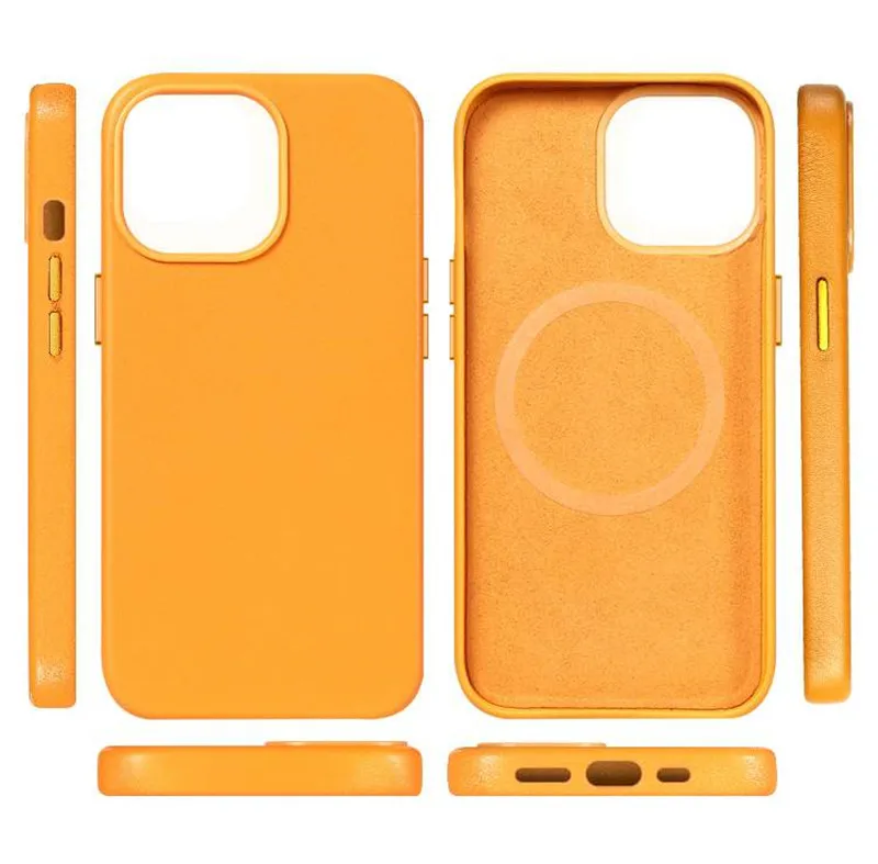 Original Leather Case For Magsafe iPhone 13 Pro Max 13 Mini Wireless Charging Animation Magnetic Cover for iPhone 12 Pro Max