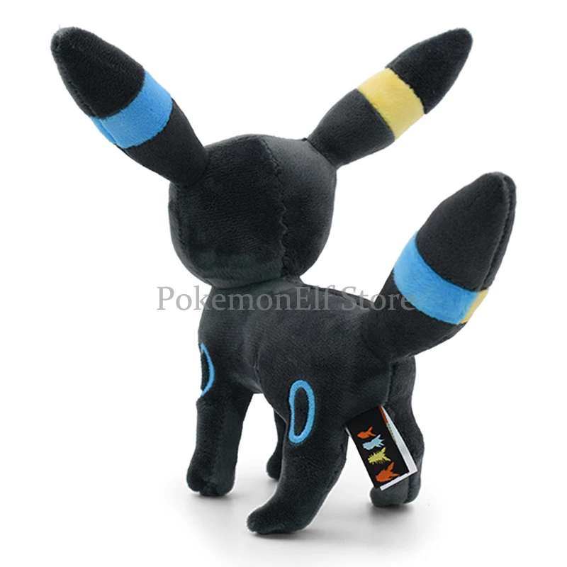 TAKARA TOMY Pokemon Standing Shiny Umbreon Stuffed Plush Kawaii Eeveelution Vaporeon Espeon Sylveon Plush Quality Cartoon Toy