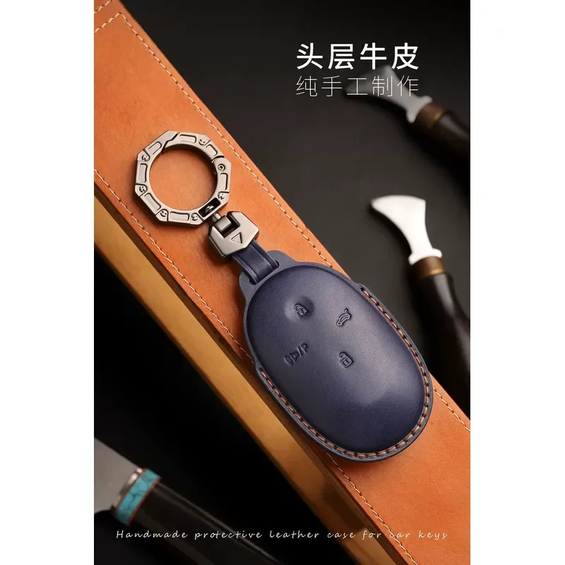 for 2026 Volkswagen ID9X and Zhong06 Zhong07 Zhong0 Handmade Cowhide Key Rope