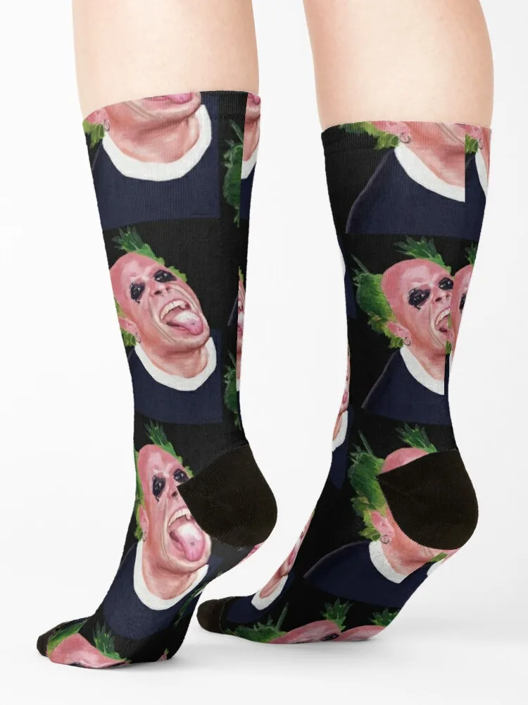 キース・フリントの絵画 ソックス カスタム クリスマス ストッキング ヒップホップ スポーツとレジャー ソックス 男性用 女性用