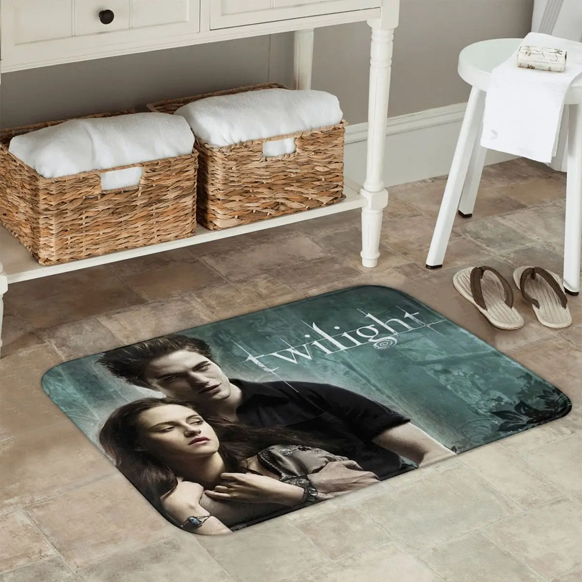 The Twilight Saga Edward Cullen Non-slip Doormat Floor Mat Carpet Rug for Kitchen Entrance Home Bathroom Living room Footpad Mat