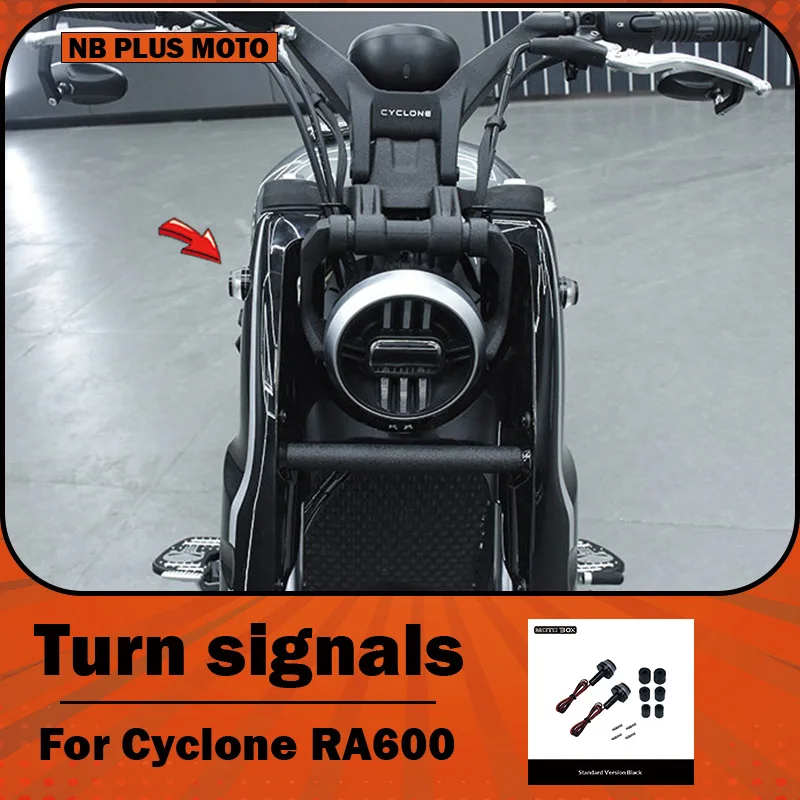 【Premium】For Cyclone RA600 Retro Mini LED Front Turn Signals with Additional Turn Signal Lights and External Directional Lights