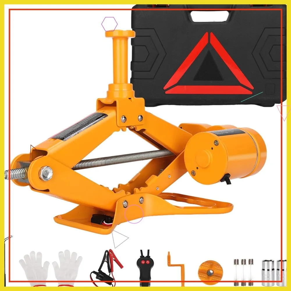 

3Ton 12V Portable Electric Car Jack Kit, 17.7" Lift Range for SUV/Sedan Tire Change & Emergency