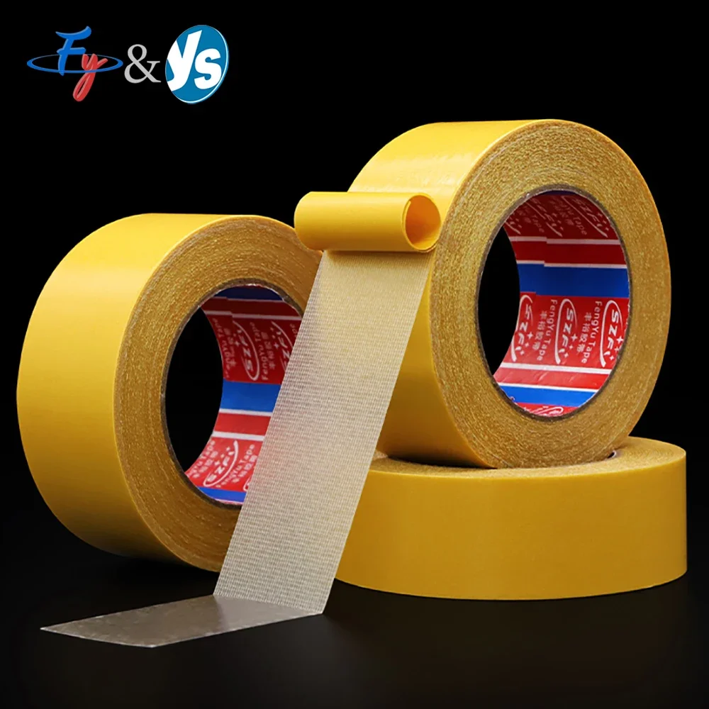 20m/roll Mesh Fiber Cloth Base Double-sided Tape For Carpet Splicing And Pipe Wrapping In Various Occasions